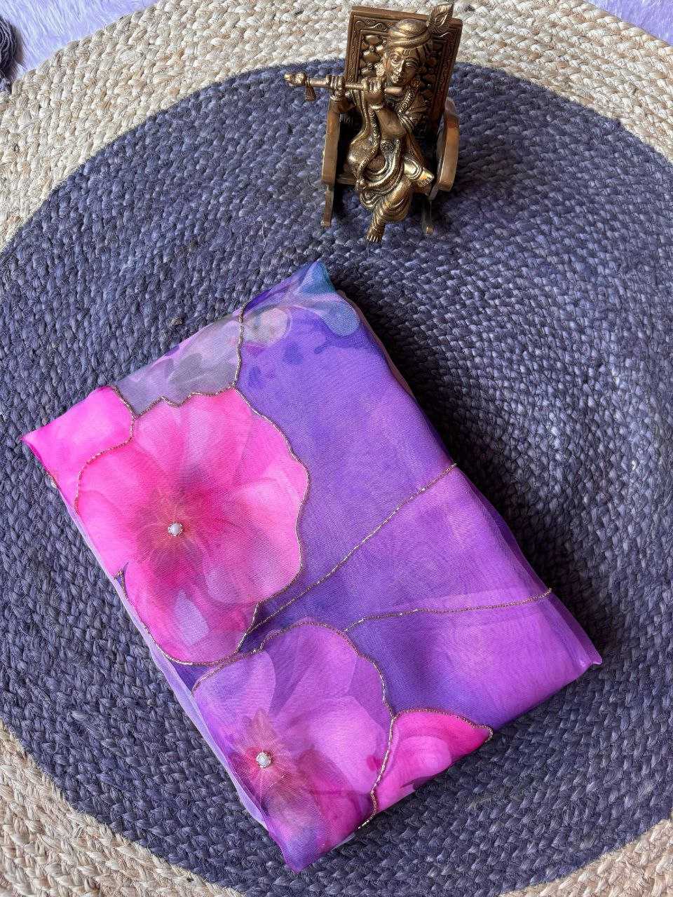 Ynf Organza KESH518 4345 Sarees Wholesale Organza Sarees Printed Sarees Hand Work Sarees Manufacturer