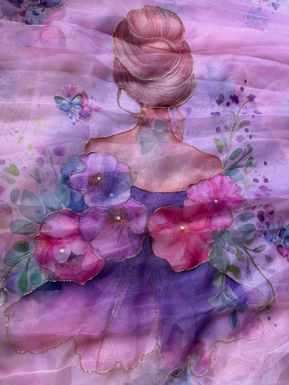 Ynf Organza KESH518 4345 Sarees Wholesale Organza Sarees Printed Sarees Hand Work Sarees Manufacturer