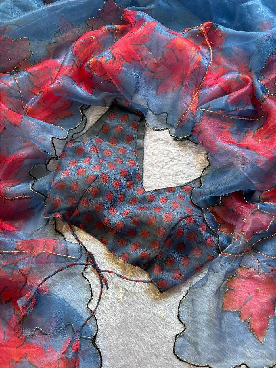 Ynf Organza KESH518 4347 Sarees Wholesale Organza Sarees Printed Sarees Hand Work Sarees Manufacturer