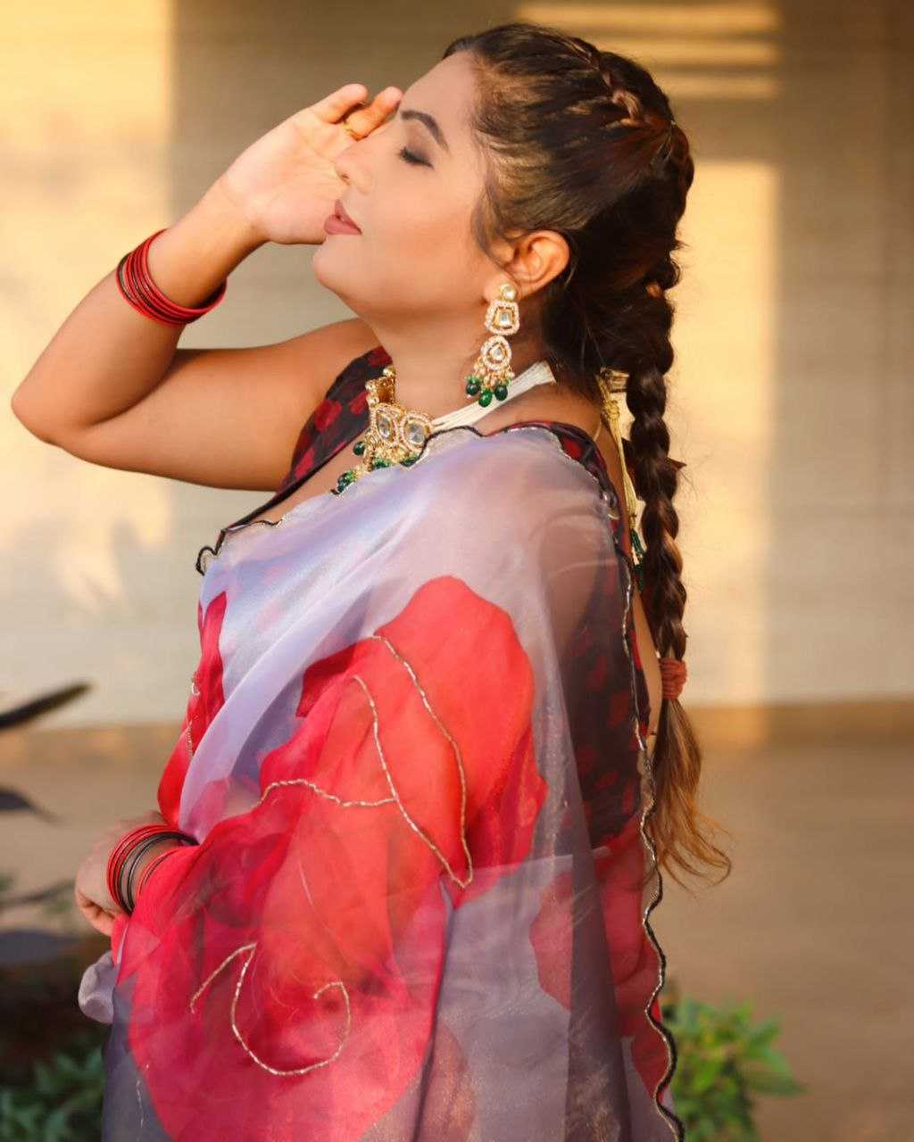 Ynf Organza KESH518 4352 Sarees Wholesale Organza Sarees Printed Sarees Hand Work Sarees Manufacturer