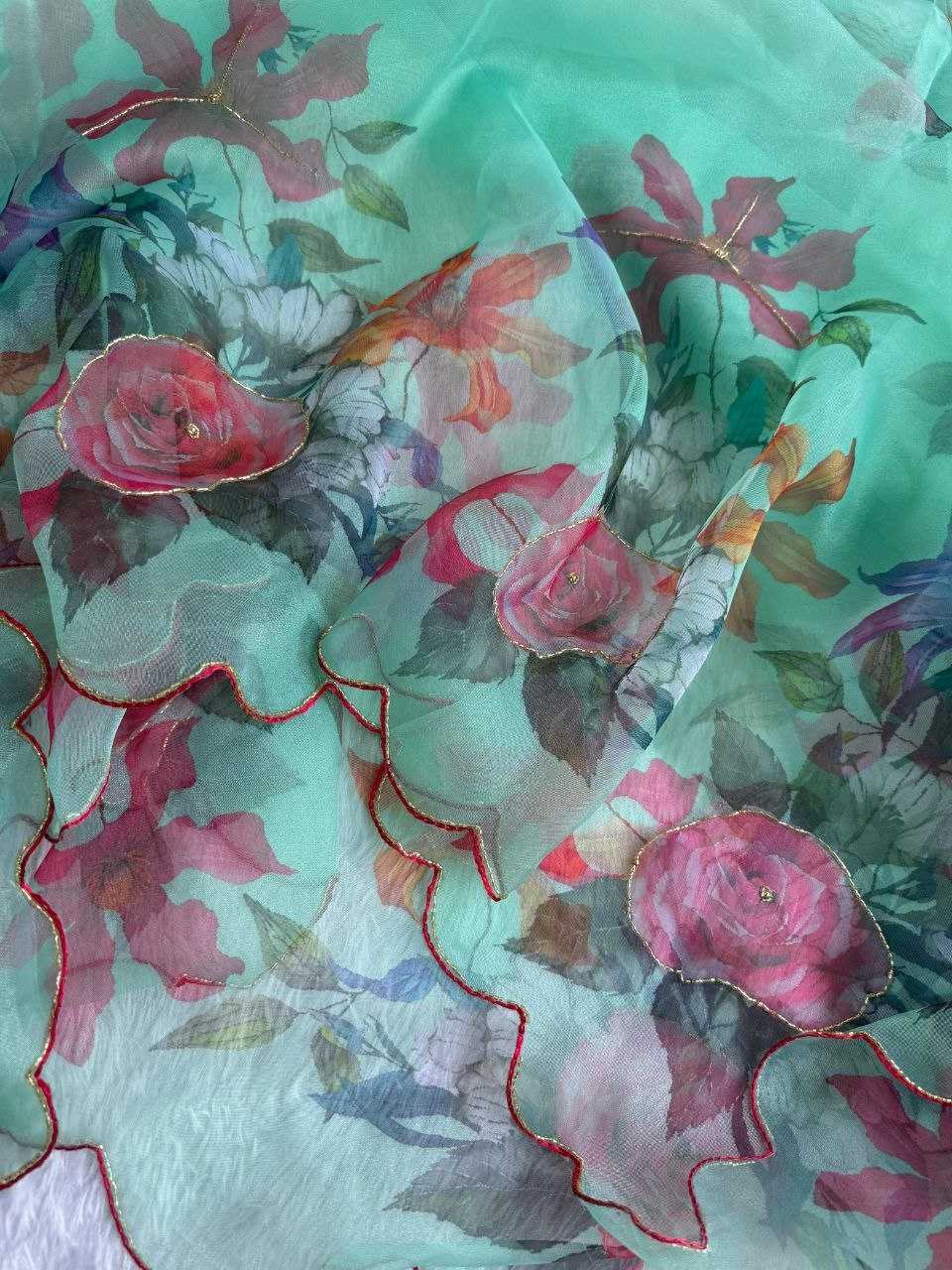 Ynf Organza KESH518 4352 Sarees Wholesale Organza Sarees Printed Sarees Hand Work Sarees Manufacturer