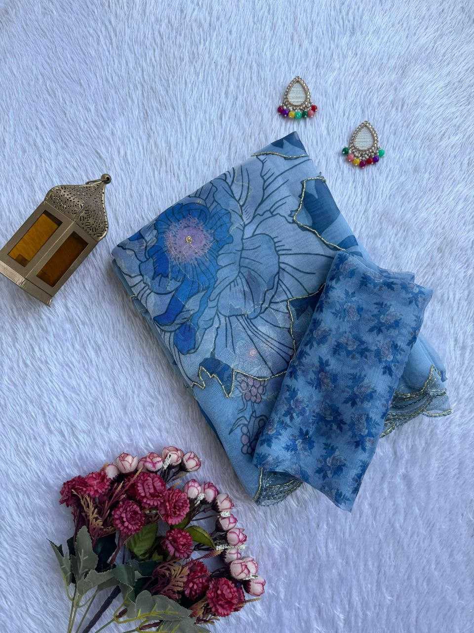 Ynf Organza KESH518 4354 Sarees Wholesale Organza Sarees Printed Sarees Hand Work Sarees Manufacturer