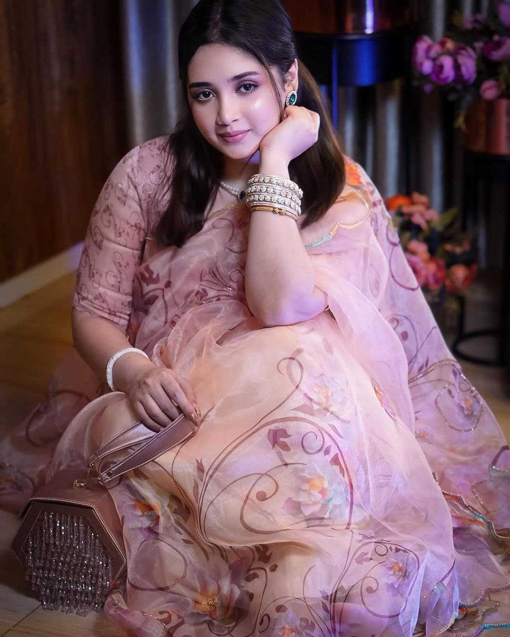 Ynf Organza KESH518 4361 Sarees Wholesale Organza Sarees Printed Sarees Hand Work Sarees Manufacturer