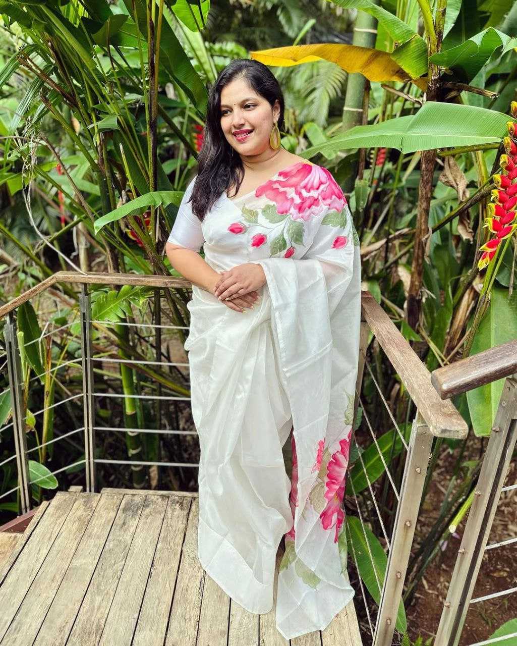 Ynf Organza KESH518 4362 Sarees Wholesale Organza Sarees Printed Sarees Hand Work Sarees Manufacturer