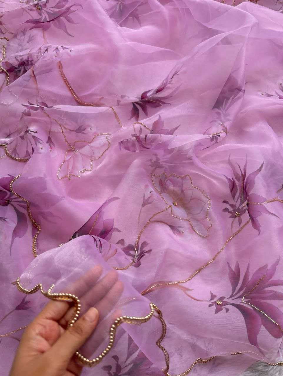 Ynf Organza KESH518 4363 Sarees Wholesale Organza Sarees Printed Sarees Hand Work Sarees Manufacturer