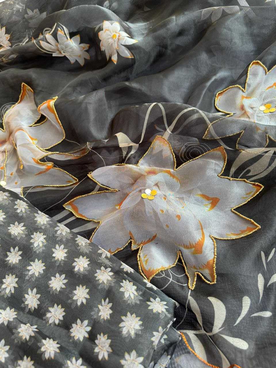 Ynf Organza KESH518 4364 Sarees Wholesale Organza Sarees Printed Sarees Hand Work Sarees Manufacturer