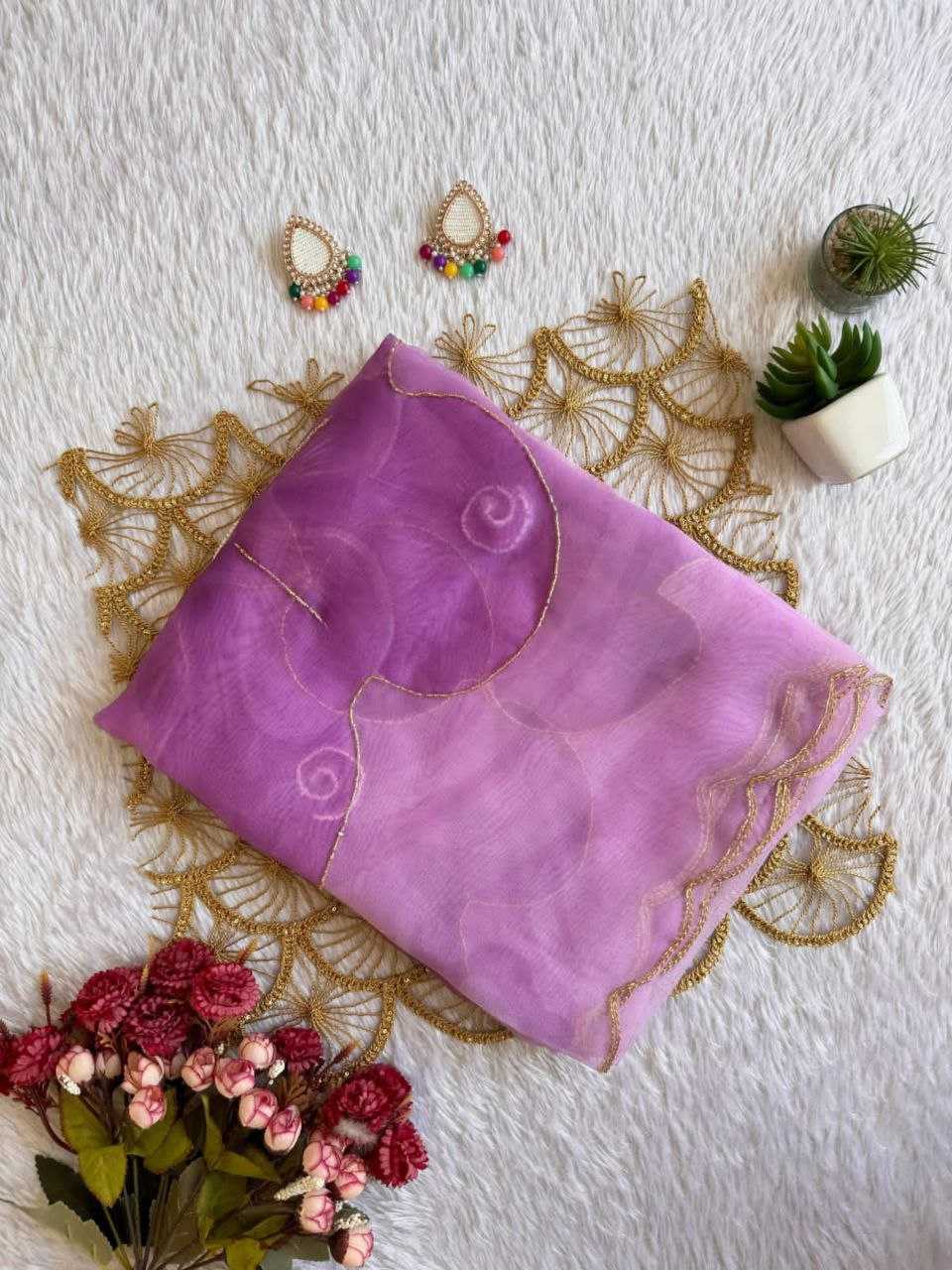 Ynf Organza KESH518 4379 Sarees Wholesale Organza Sarees Printed Sarees Hand Work Sarees Manufacturer
