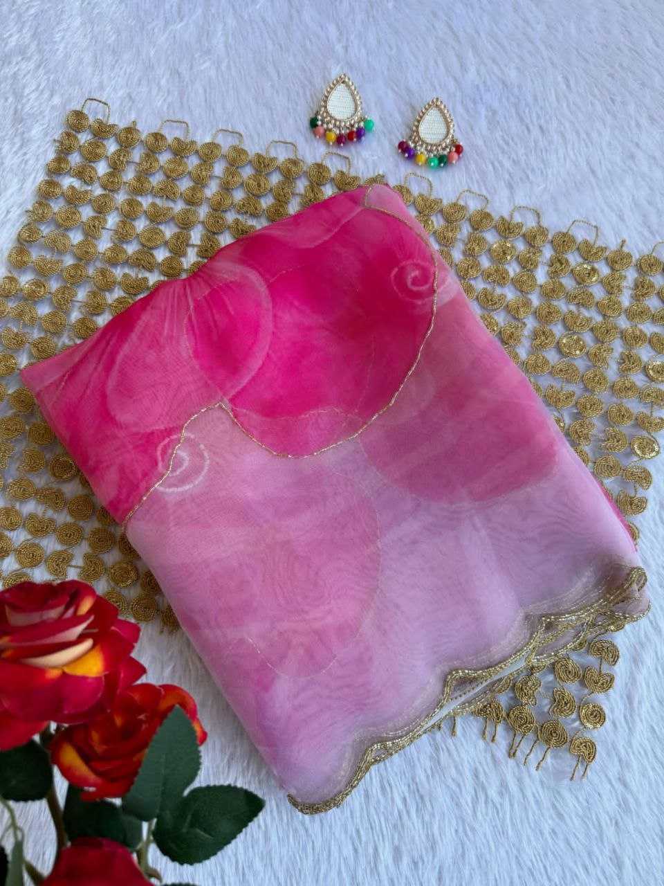 Ynf Organza KESH518 4380 Sarees Wholesale Organza Sarees Printed Sarees Hand Work Sarees Manufacturer