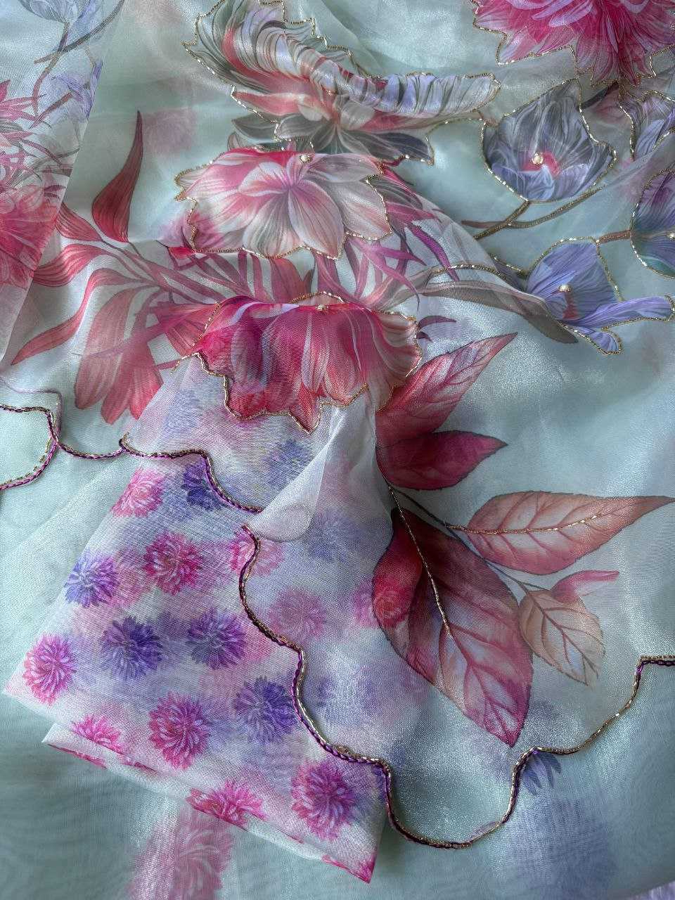 Ynf Organza KESH518 4382 Sarees Wholesale Organza Sarees Printed Sarees Hand Work Sarees Manufacturer