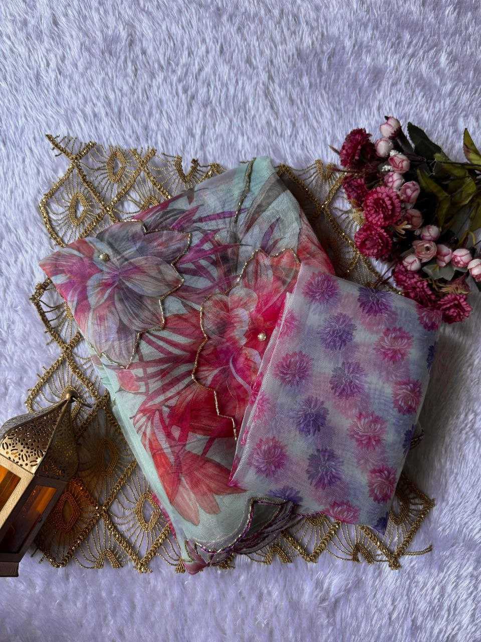Ynf Organza KESH518 4382 Sarees Wholesale Organza Sarees Printed Sarees Hand Work Sarees Manufacturer