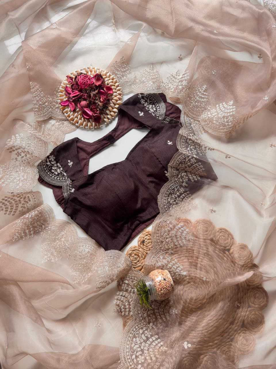 Ynf Organza KESH524 3463 Sarees Wholesale Organza Sarees Embroidered Sarees Cutwork Saree Manufacturer