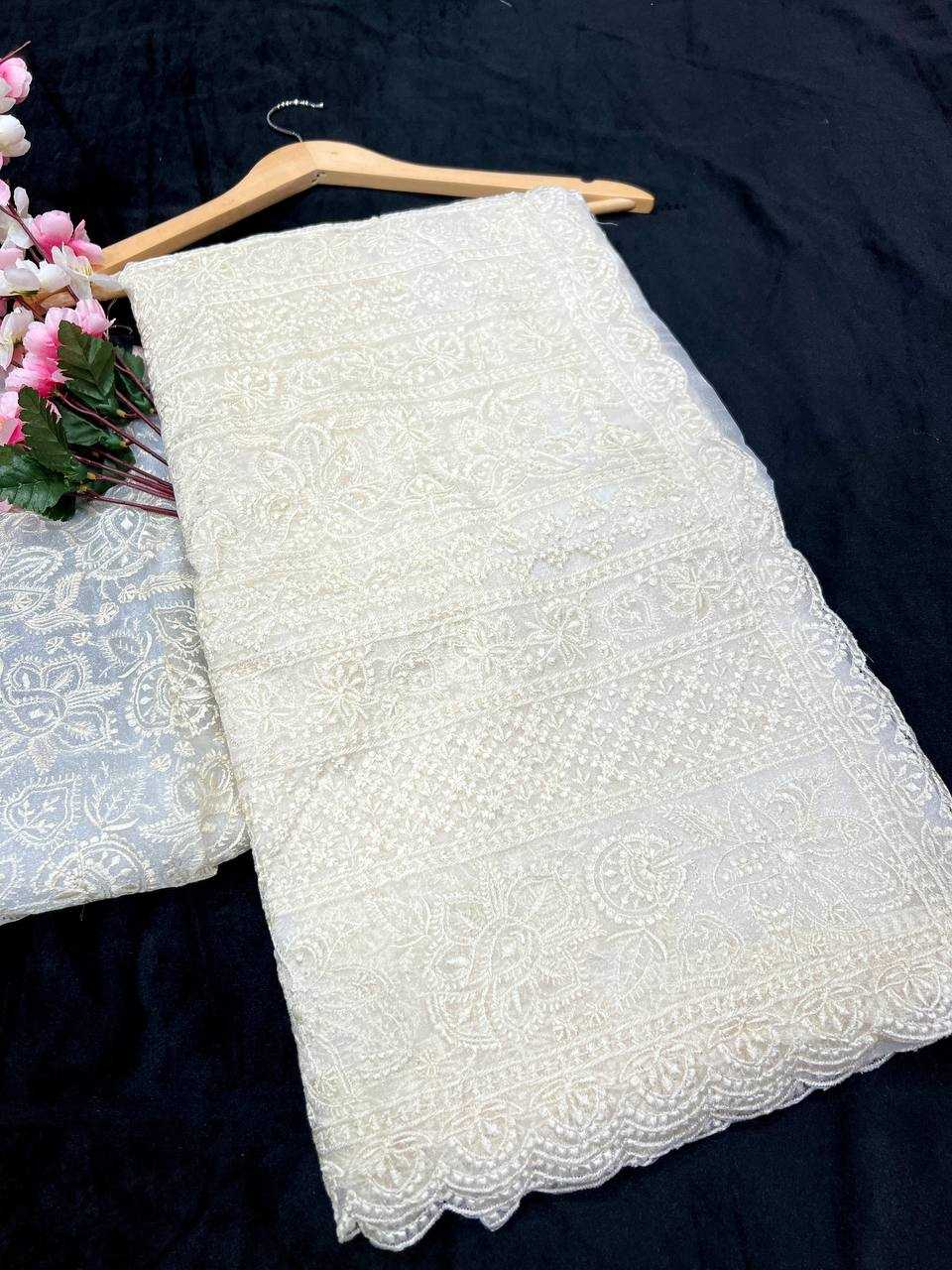 Ynf Organza KESH556 300 Sarees Wholesale Embroidered Sarees Cutwork Saree Manufacturer