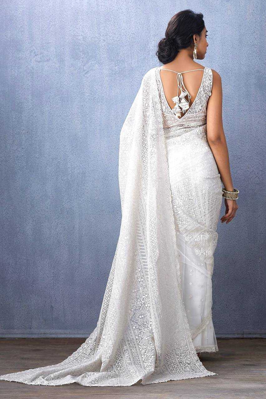 Ynf Organza KESH556 300 Sarees Wholesale Embroidered Sarees Cutwork Saree Manufacturer