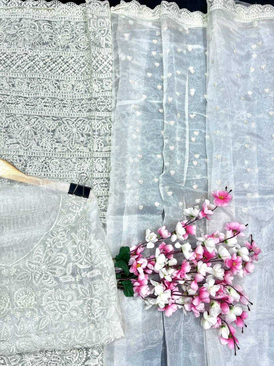 Ynf Organza KESH556 300 Sarees Wholesale Embroidered Sarees Cutwork Saree Manufacturer
