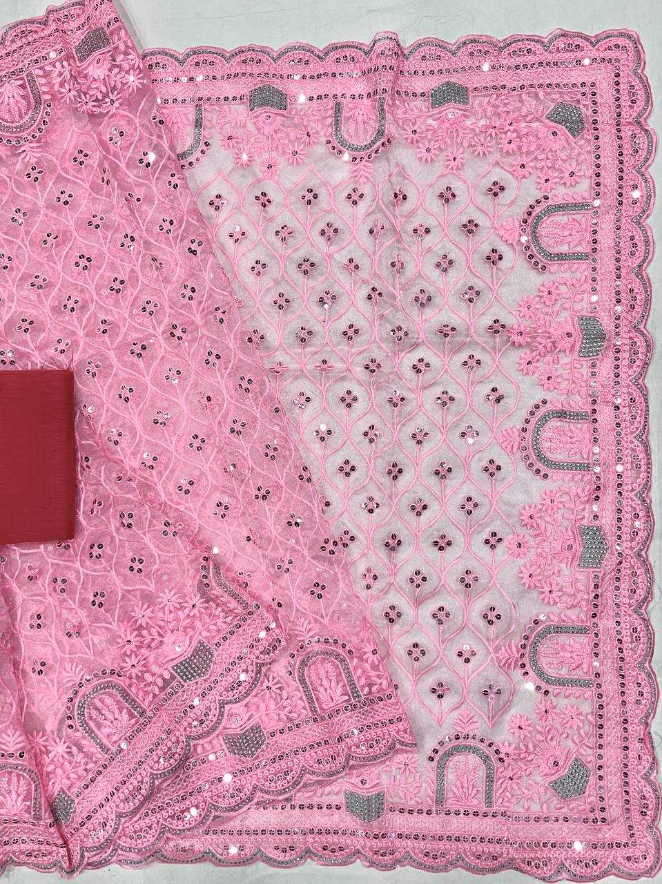 Ynf Organza KESH556 301 Sarees Wholesale Sequence Sarees Work Sarees Manufacturer