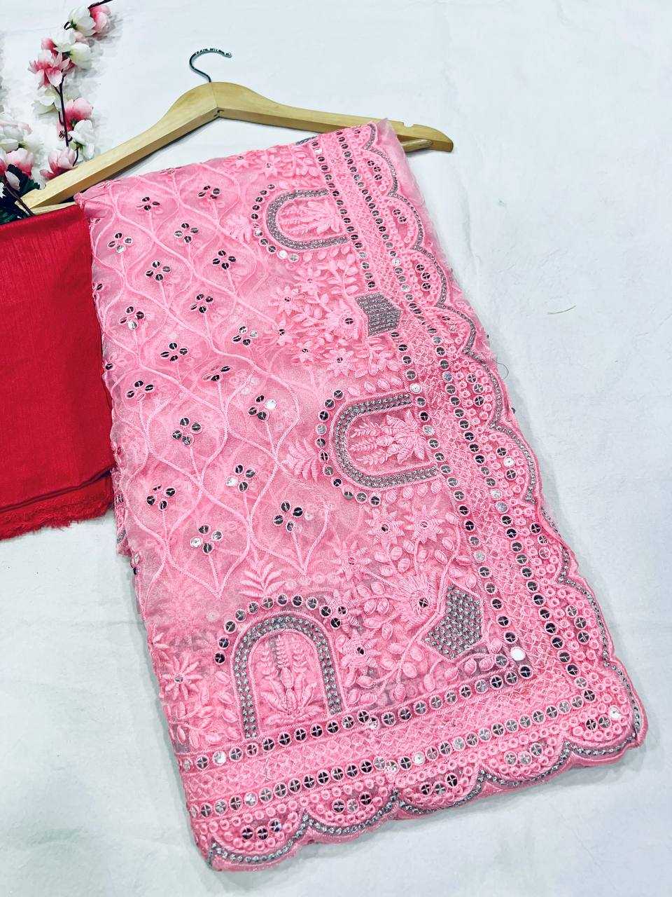 Ynf Organza KESH556 301 Sarees Wholesale Sequence Sarees Work Sarees Manufacturer