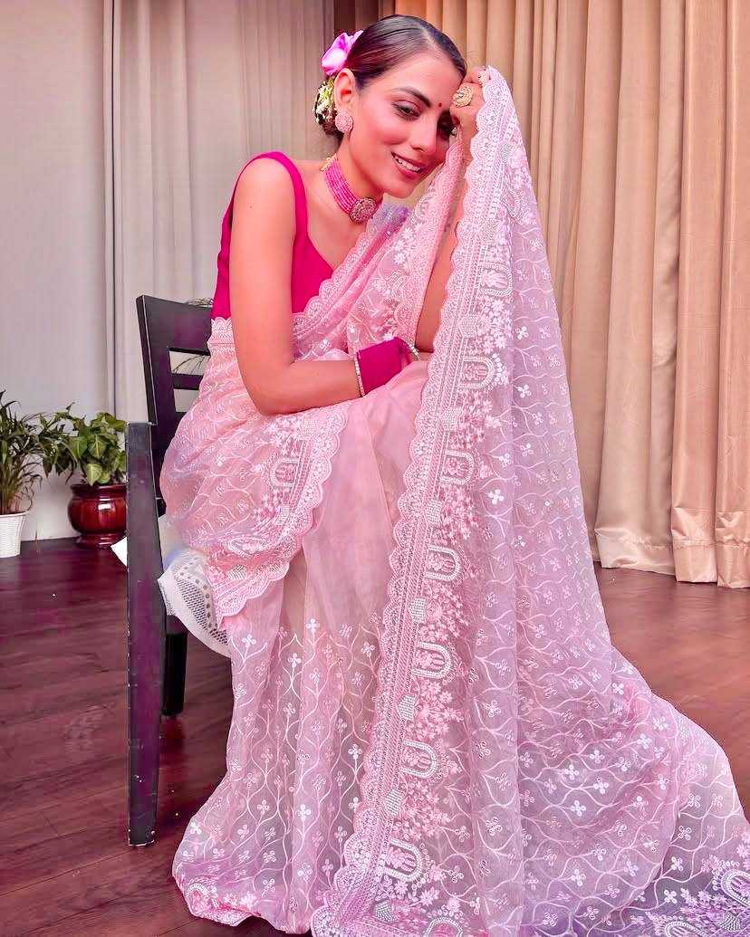 Ynf Organza KESH556 301 Sarees Wholesale Sequence Sarees Work Sarees Manufacturer