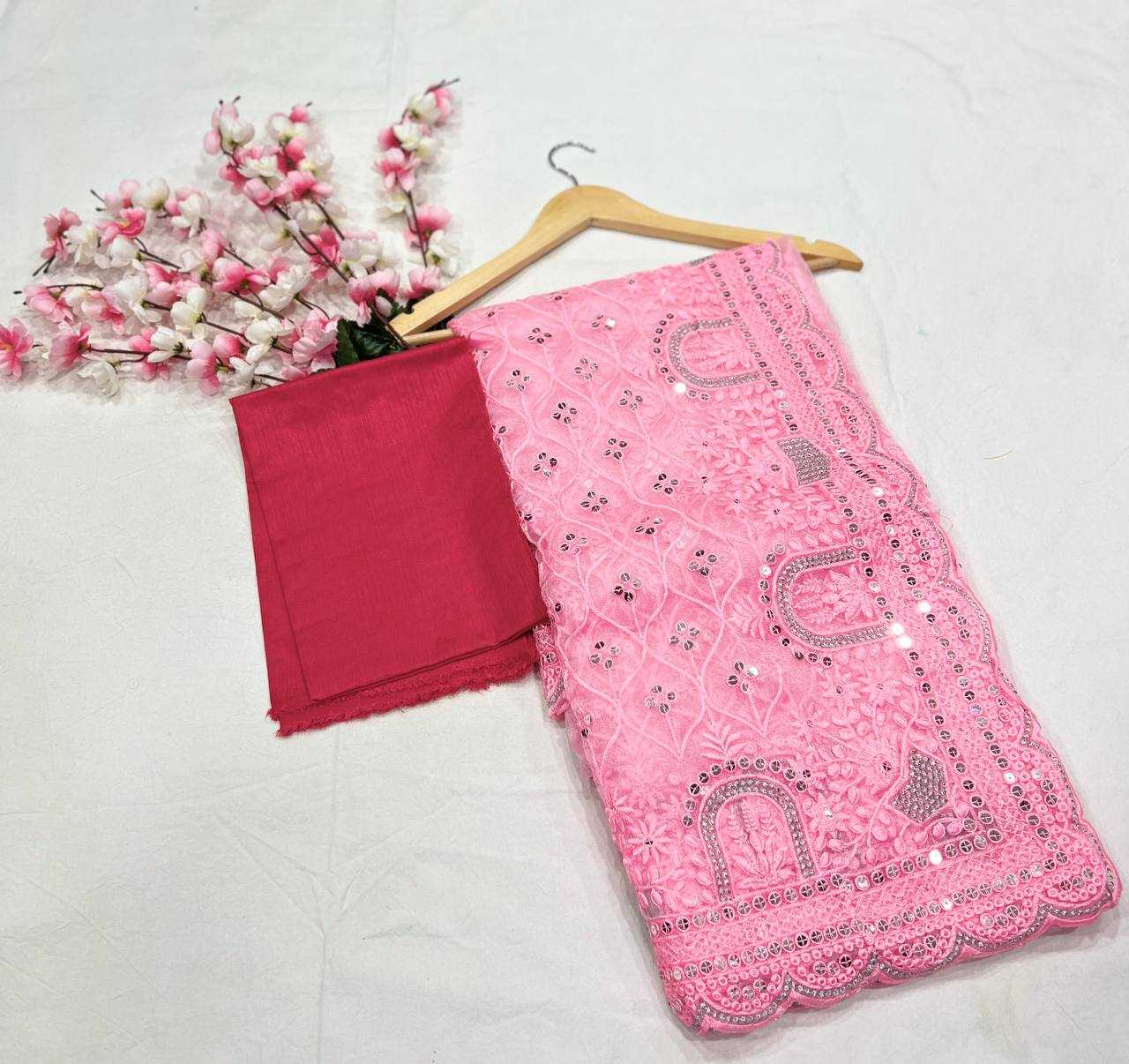 Ynf Organza KESH556 301 Sarees Wholesale Sequence Sarees Work Sarees Manufacturer