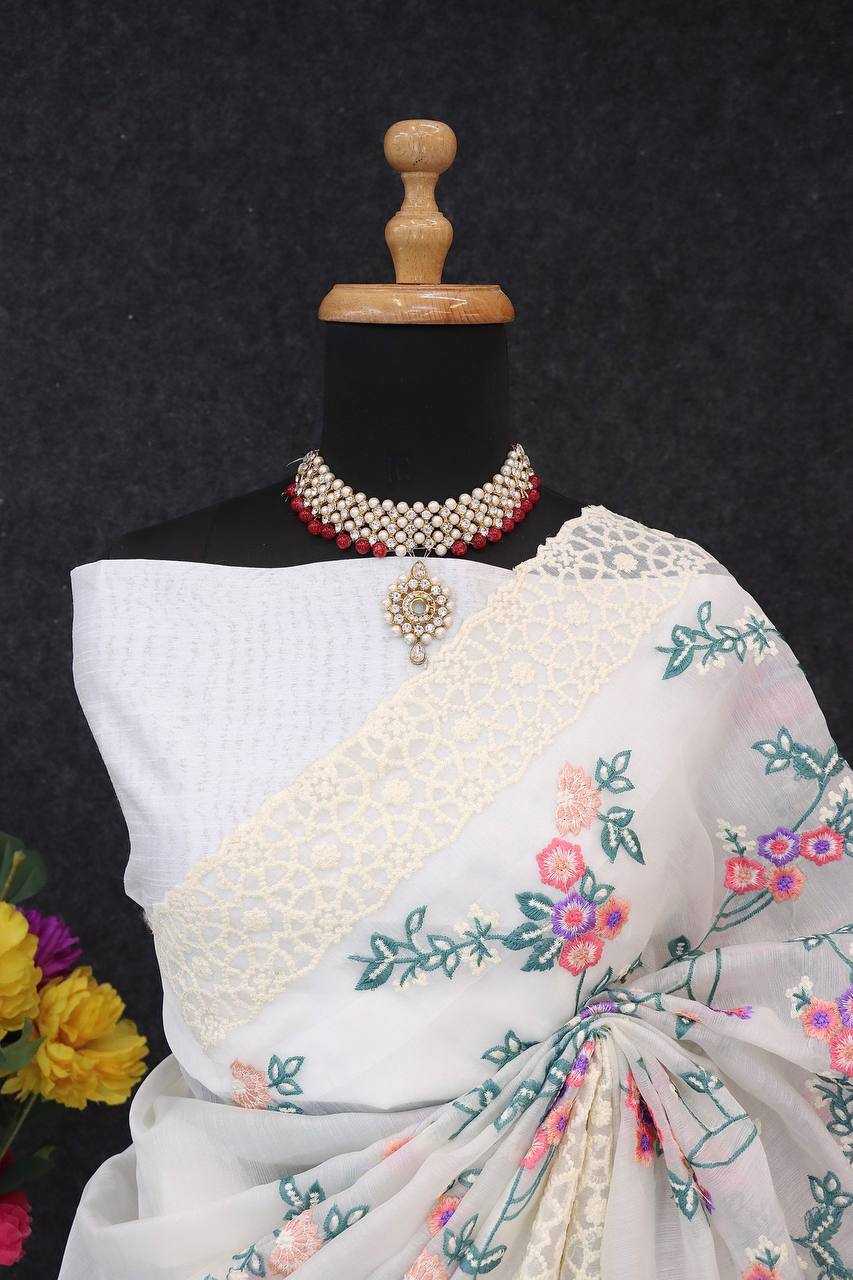 Ynf Organza KESH556 309 Sarees Wholesale Embroidered Sarees Cutwork Saree Manufacturer