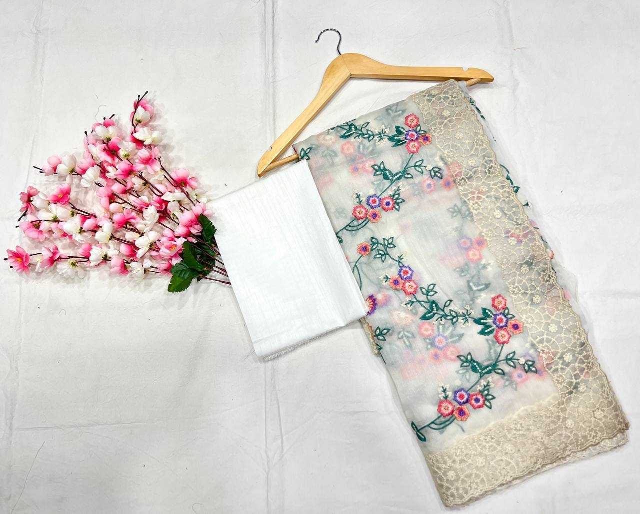 Ynf Organza KESH556 309 Sarees Wholesale Embroidered Sarees Cutwork Saree Manufacturer