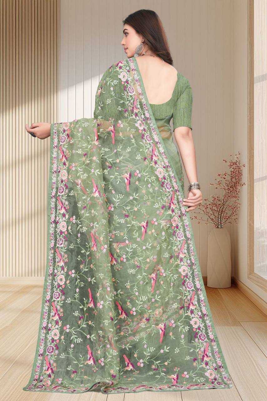 Ynf Organza KESH556 317 Sarees Wholesale Organza Sarees Embroidered Sarees Manufacturer