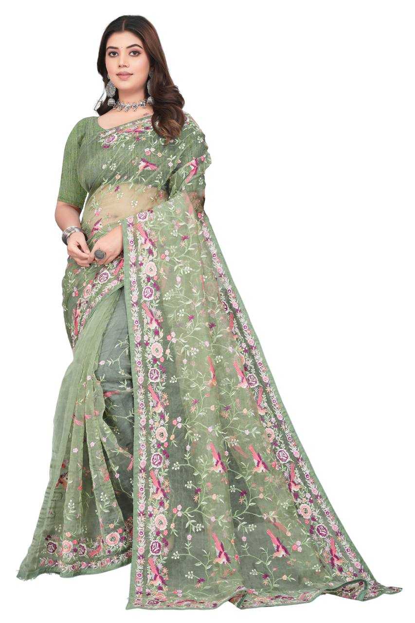 Ynf Organza KESH556 317 Sarees Wholesale Organza Sarees Embroidered Sarees Manufacturer