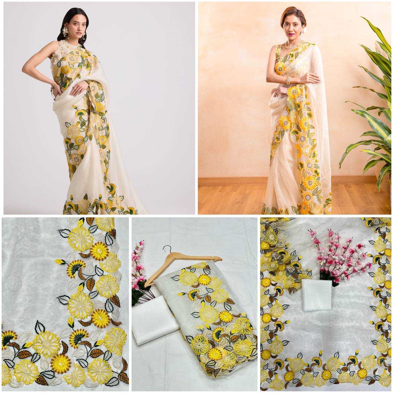 Ynf Organza KESH556 319 Sarees Wholesale Designer Sarees Cutwork Saree Manufacturer