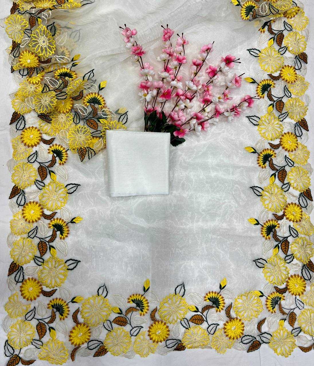 Ynf Organza KESH556 319 Sarees Wholesale Designer Sarees Cutwork Saree Manufacturer