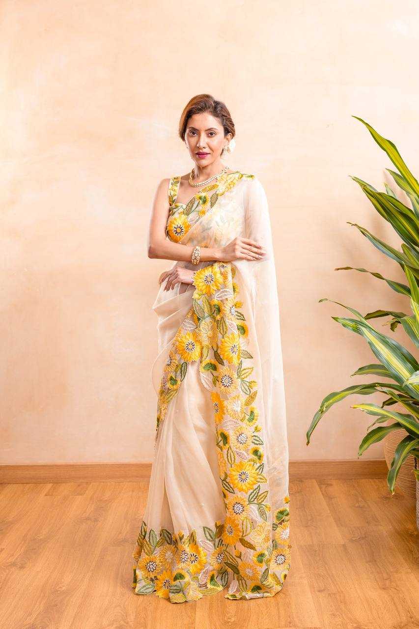 Ynf Organza KESH556 319 Sarees Wholesale Designer Sarees Cutwork Saree Manufacturer