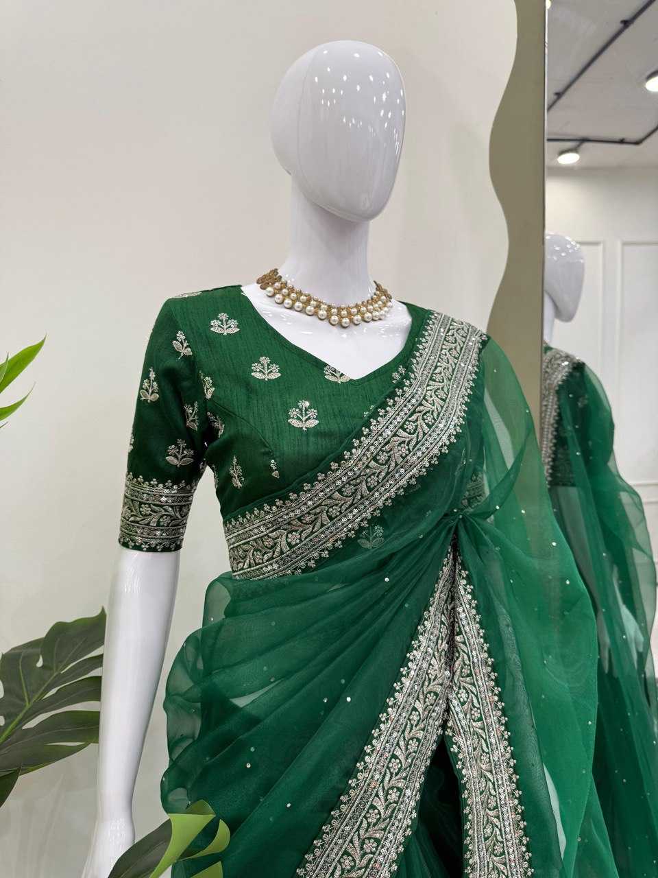 Ynf Organza RIN133 596 Sarees Wholesale Organza Sarees Party Wear Sarees Fancy Sarees Manufacturer