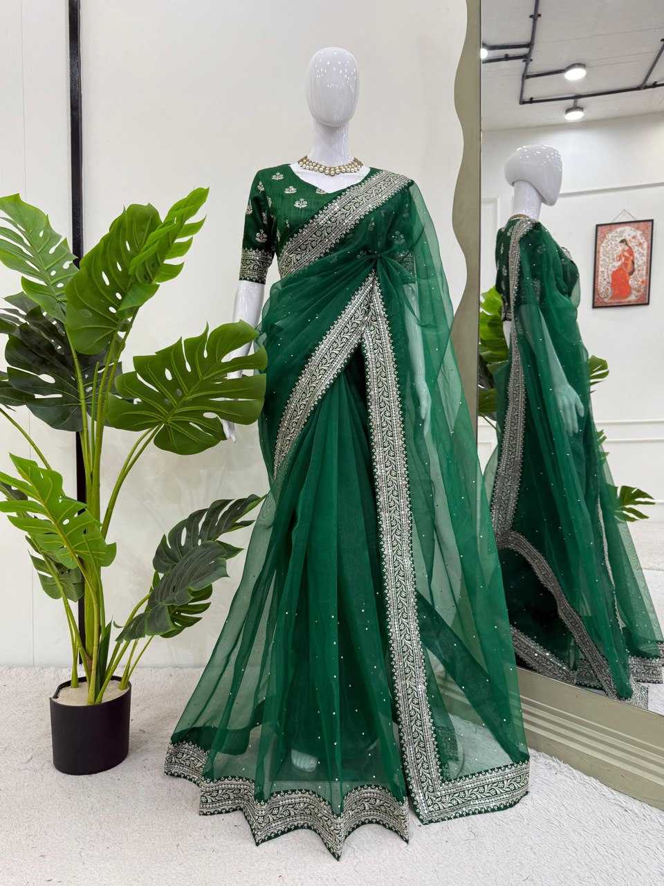 Ynf Organza RIN133 596 Sarees Wholesale Organza Sarees Party Wear Sarees Fancy Sarees Manufacturer