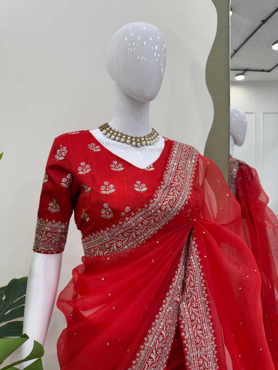 Ynf Organza RIN133 596 Sarees Wholesale Organza Sarees Party Wear Sarees Fancy Sarees Manufacturer