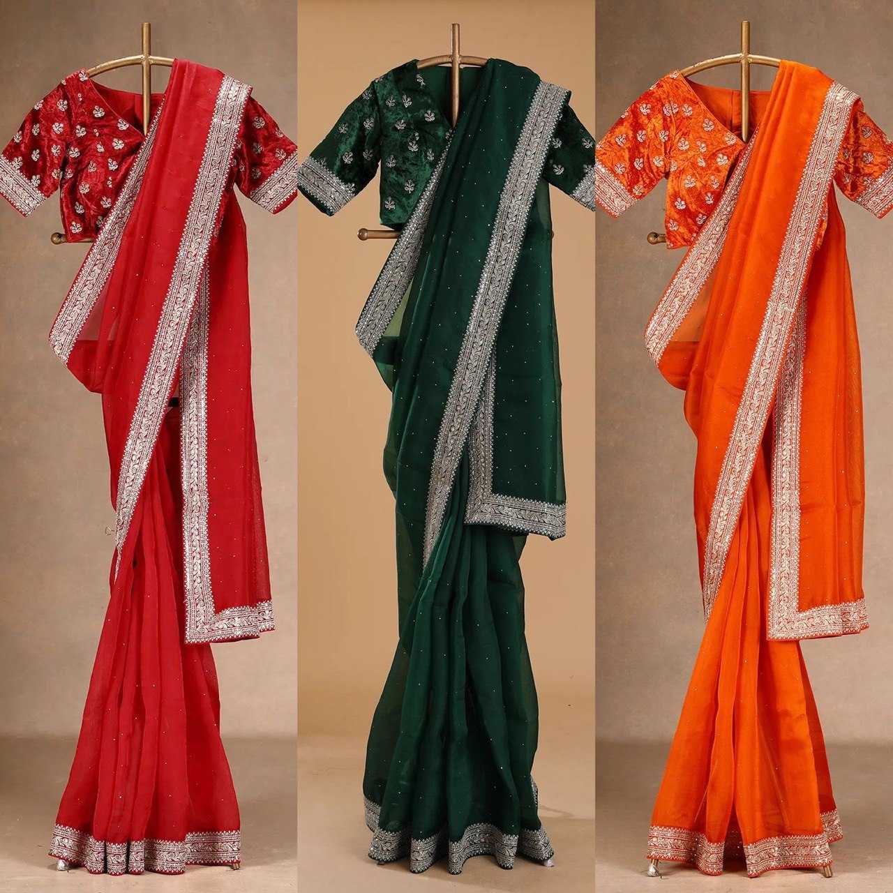 Ynf Organza RIN133 596 Sarees Wholesale Organza Sarees Party Wear Sarees Fancy Sarees Manufacturer