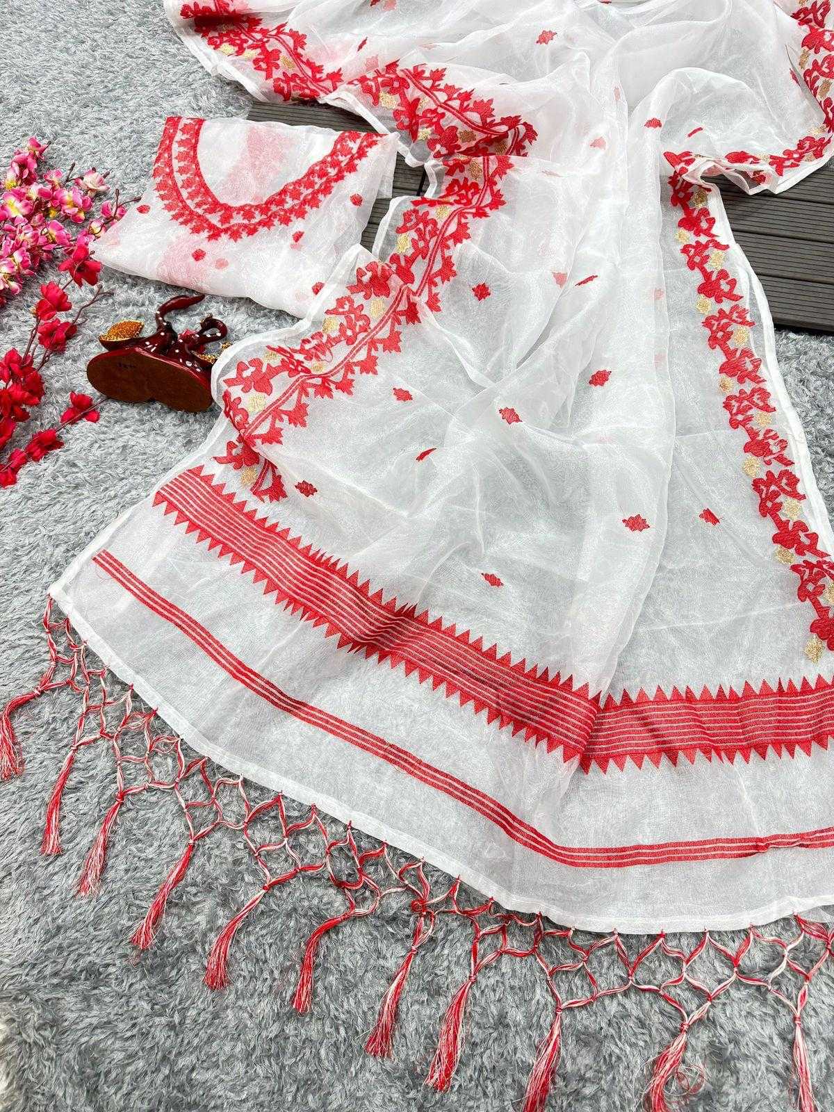 Ynf Organza RIN134 0229 Sarees Festive Collections Wholesale Organza Sarees Embroidered Sarees Onam Collections Manufacturer