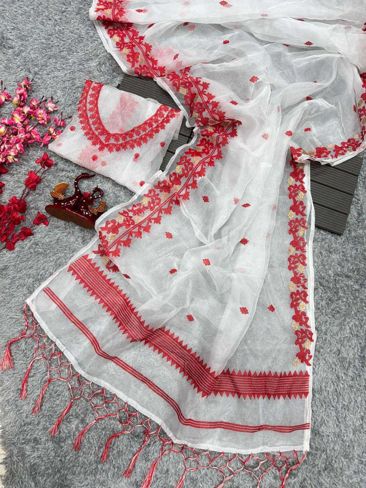 Ynf Organza RIN134 0229 Sarees Festive Collections Wholesale Organza Sarees Embroidered Sarees Onam Collections Manufacturer