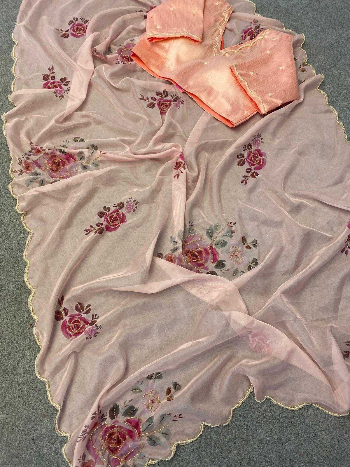 Ynf Organza RIN164 38 Sarees Wholesale Organza Sarees Hand Work Sarees Satin Sarees Manufacturer