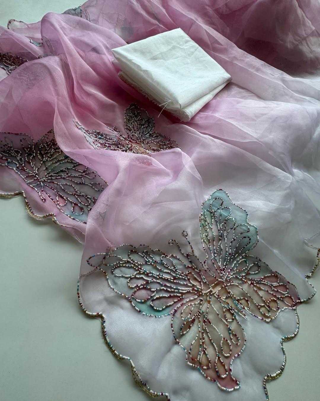 Ynf Organza RIN164 AARIKA Sarees Wholesale Designer Sarees Organza Sarees Hand Work Sarees Manufacturer