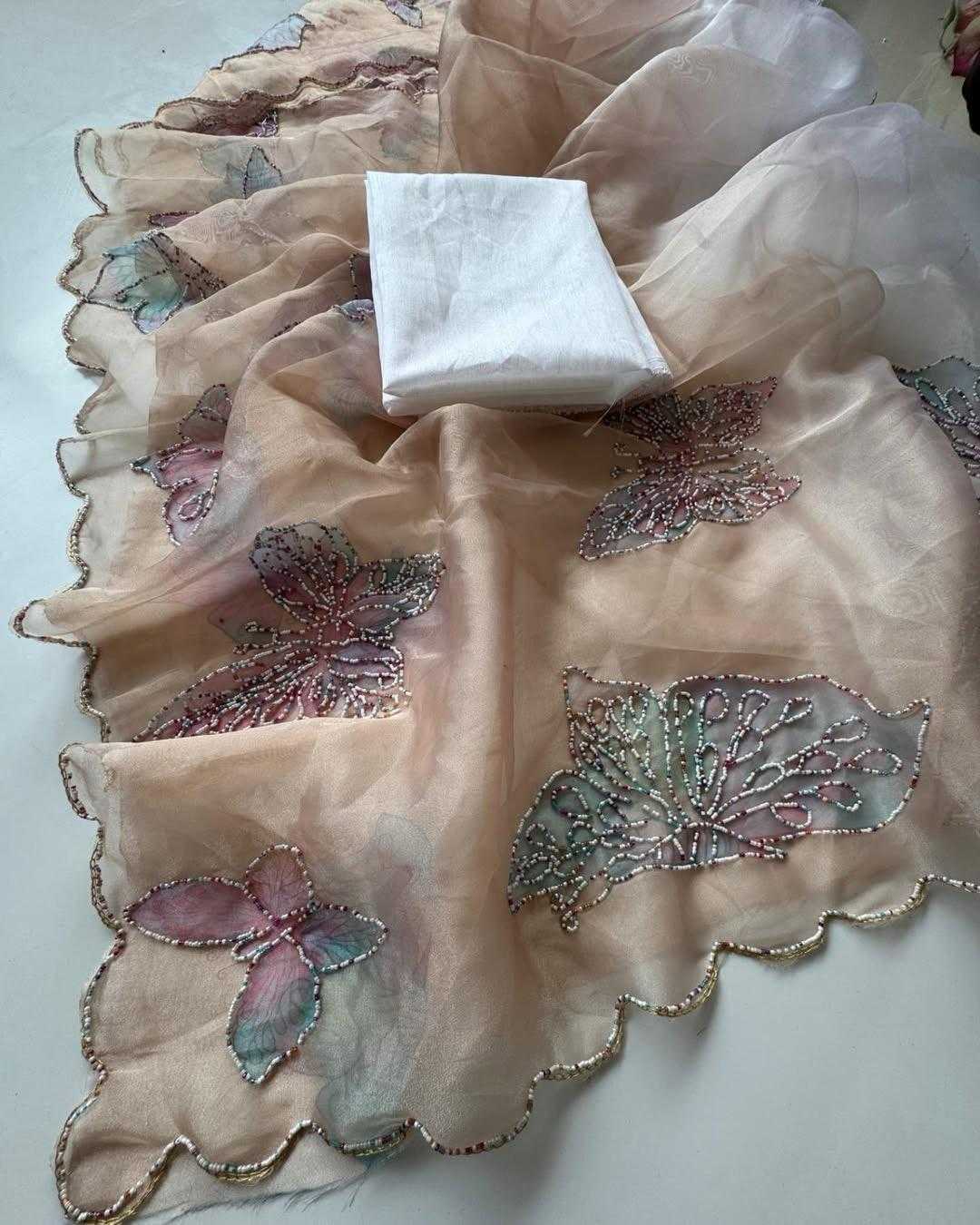 Ynf Organza RIN164 AARIKA Sarees Wholesale Designer Sarees Organza Sarees Hand Work Sarees Manufacturer