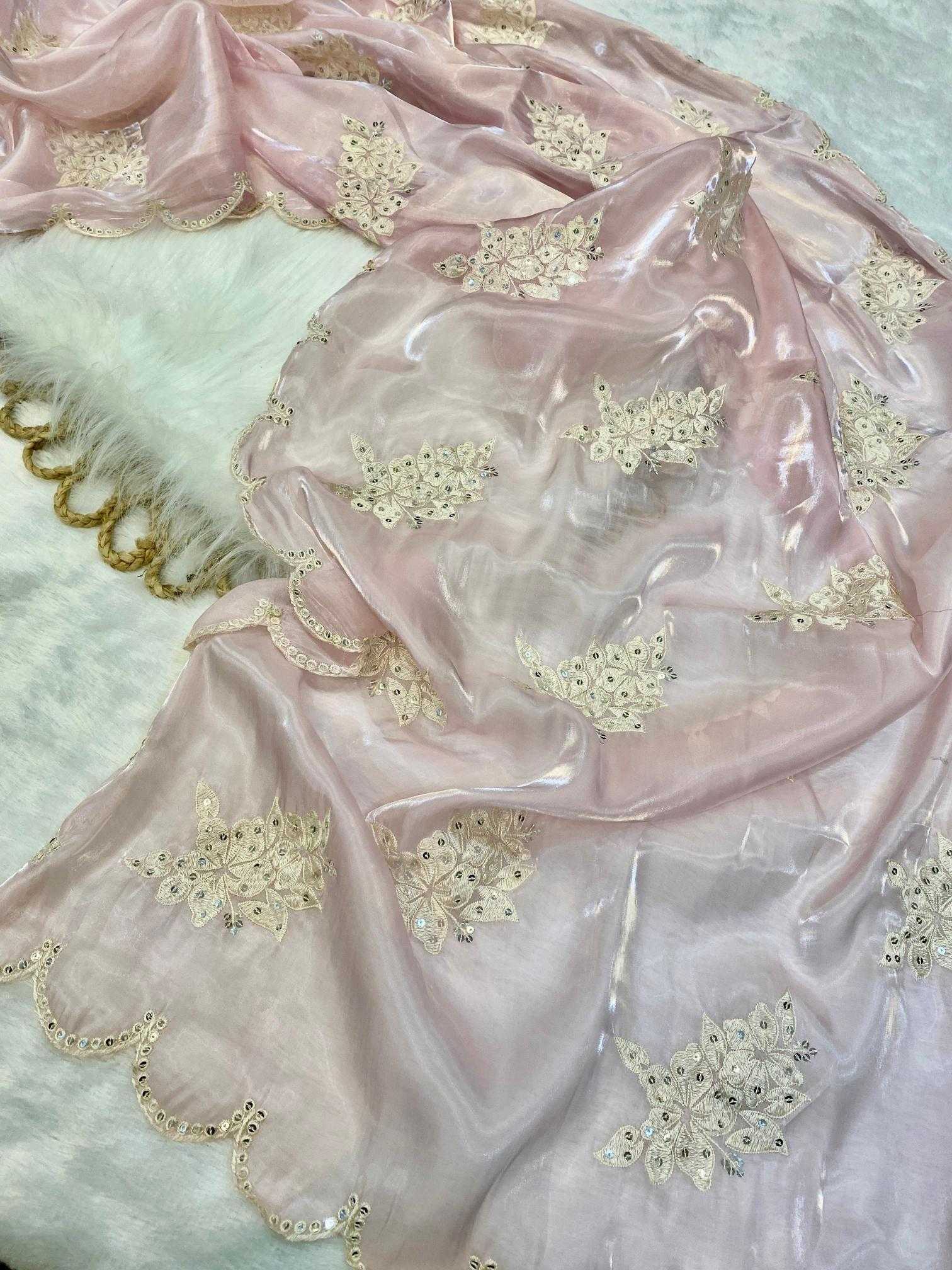 Ynf Organza RIN164 BABY Sarees Bollywood Collections Wholesale Organza Sarees Embroidered Sarees Malavika Mohan Manufacturer