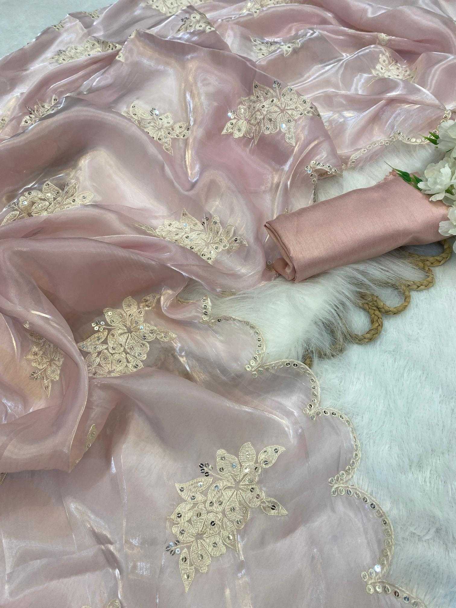 Ynf Organza RIN164 BABY Sarees Bollywood Collections Wholesale Organza Sarees Embroidered Sarees Malavika Mohan Manufacturer