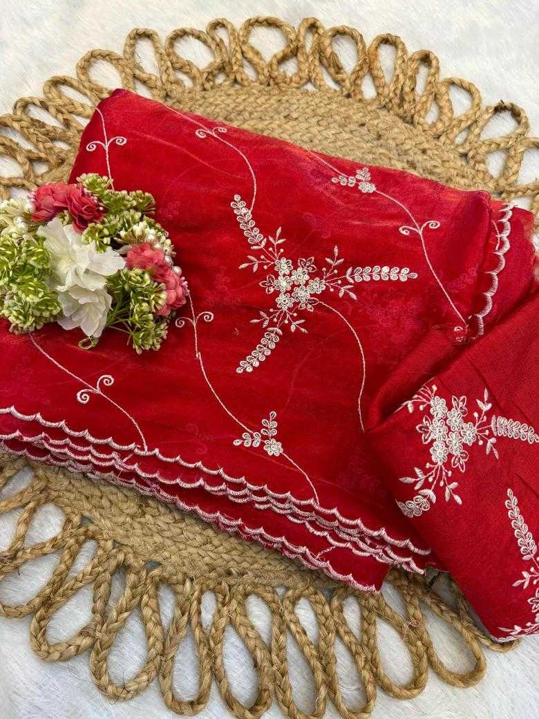Ynf Organza RIN164 embedded Sarees Wholesale Organza Sarees Embroidered Sarees Satin Sarees Manufacturer