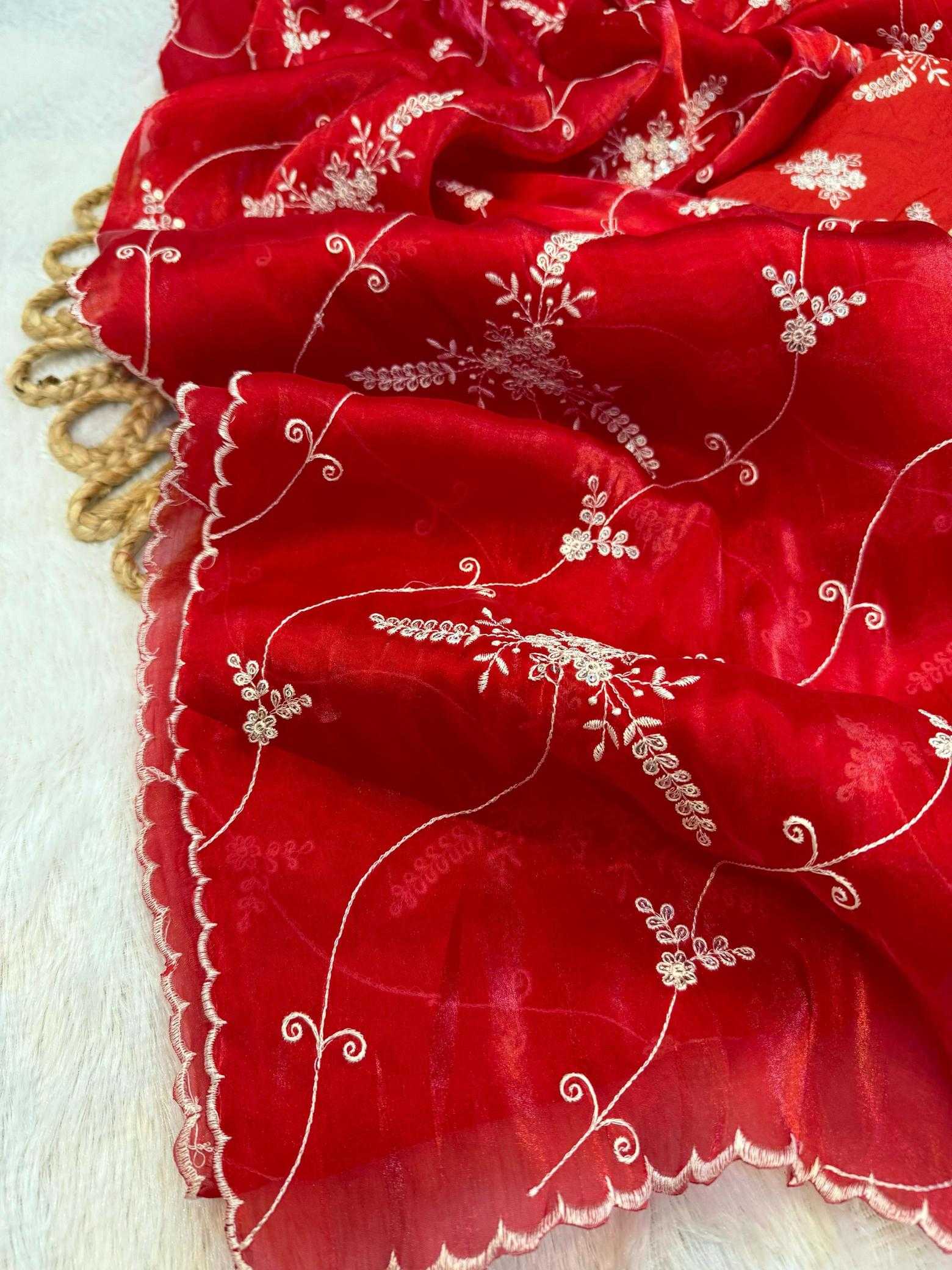 Ynf Organza RIN164 embedded Sarees Wholesale Organza Sarees Embroidered Sarees Satin Sarees Manufacturer
