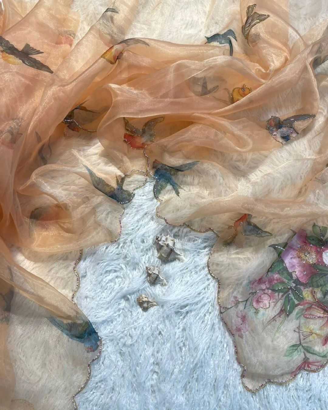 Ynf Organza RIN164 FEEL Sarees Wholesale Organza Sarees Hand Work Sarees Satin Sarees Manufacturer