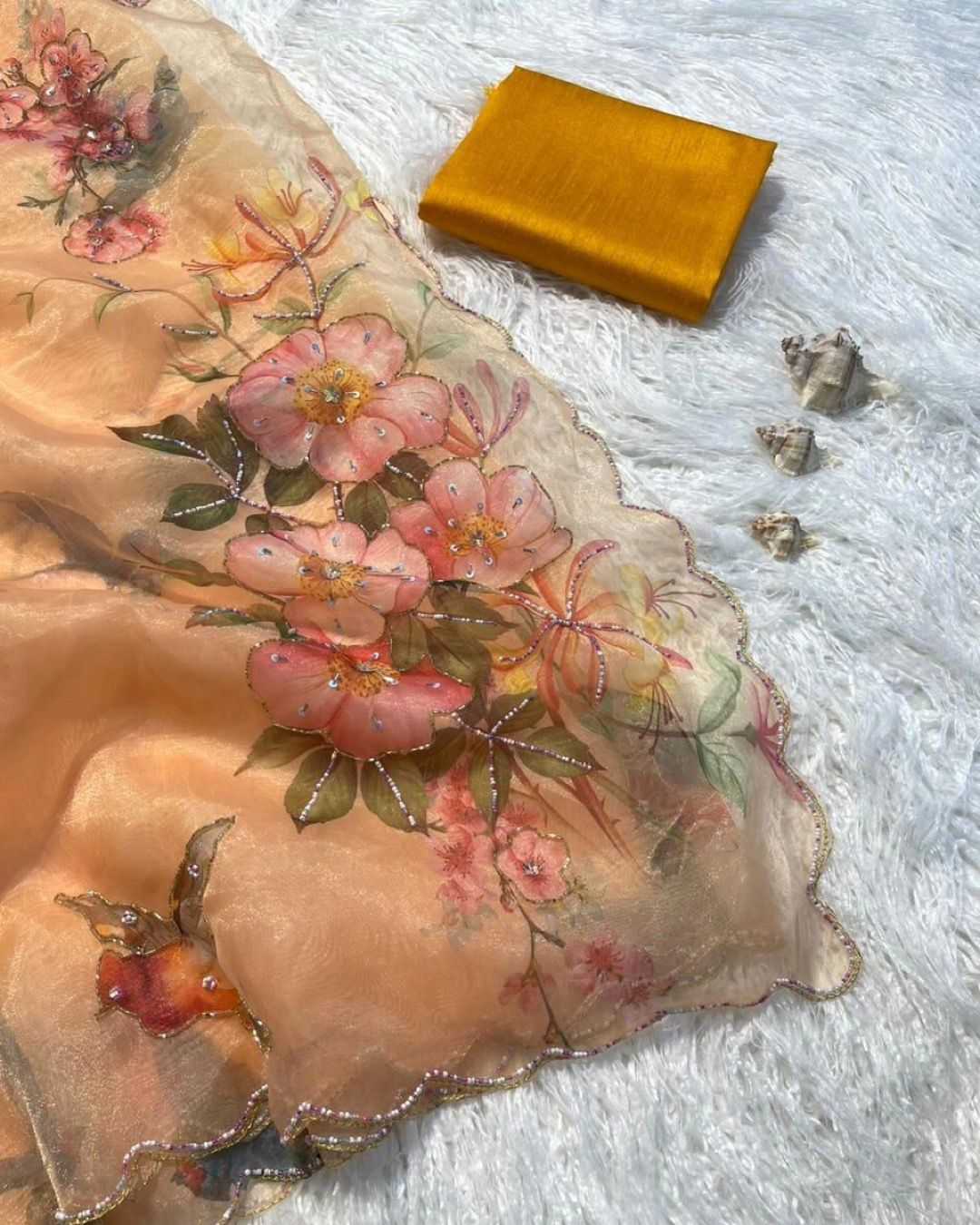 Ynf Organza RIN164 FEEL Sarees Wholesale Organza Sarees Hand Work Sarees Satin Sarees Manufacturer