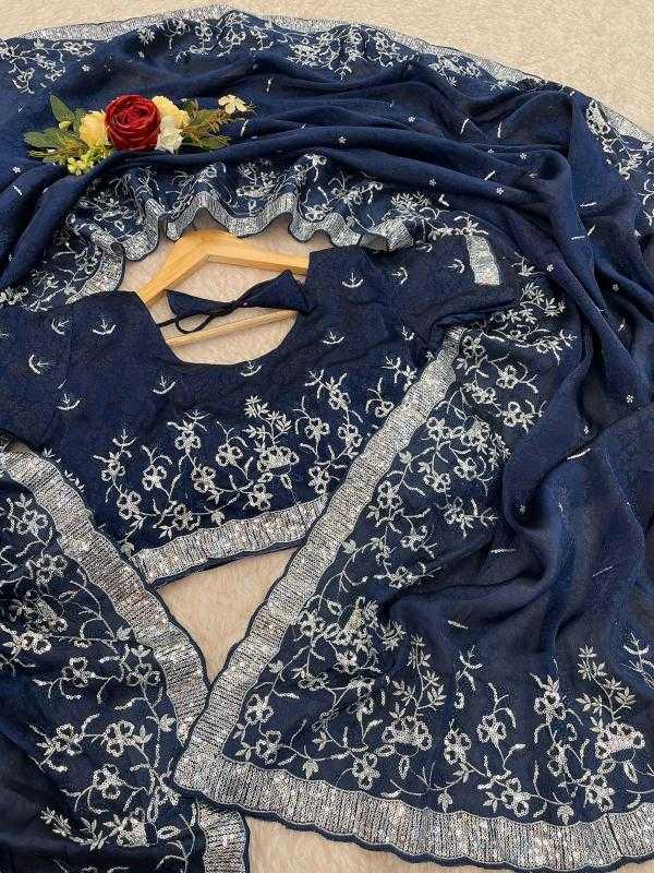 Ynf Organza RIN164 QUAE Sarees Wholesale Jimmy Choo Sarees Organza Sarees Embroidered Sarees Manufacturer