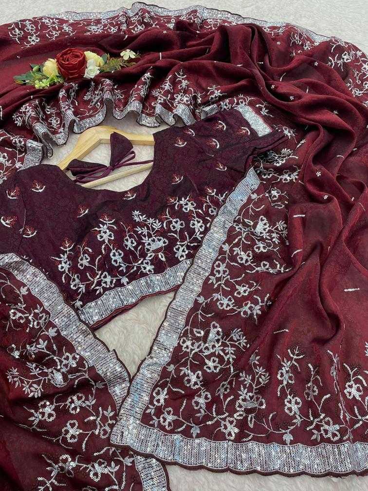 Ynf Organza RIN164 QUAE Sarees Wholesale Jimmy Choo Sarees Organza Sarees Embroidered Sarees Manufacturer