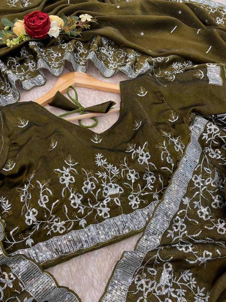 Ynf Organza RIN164 QUAE Sarees Wholesale Jimmy Choo Sarees Organza Sarees Embroidered Sarees Manufacturer