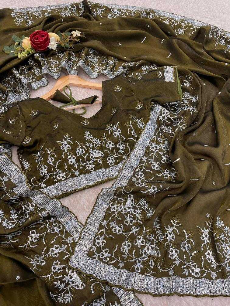 Ynf Organza RIN164 QUAE Sarees Wholesale Jimmy Choo Sarees Organza Sarees Embroidered Sarees Manufacturer
