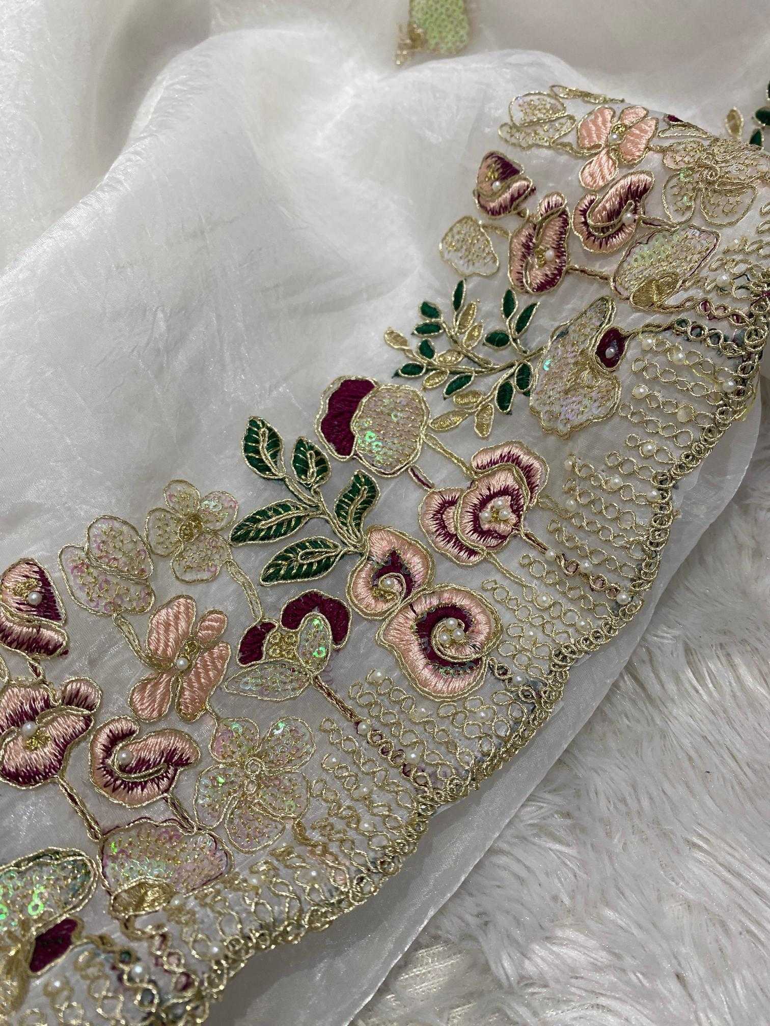 Ynf Organza RIN164 silhouette Sarees Festive Collections Wholesale Organza Sarees White Sarees Onam Collections Manufacturer