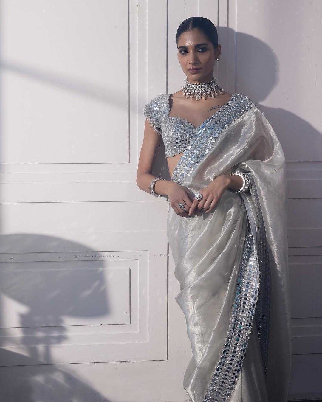 Ynf Organza RIN164 SKY OVER Sarees Festive Collections Wholesale Organza Sarees Mirror Work Saree Onam Collections Manufacturer